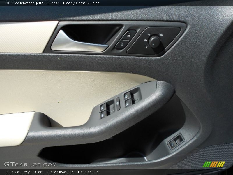 Black / Cornsilk Beige 2012 Volkswagen Jetta SE Sedan