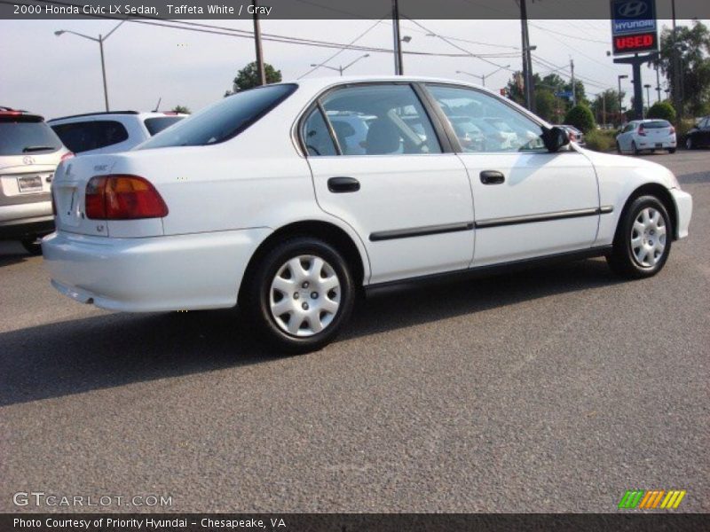 Taffeta White / Gray 2000 Honda Civic LX Sedan