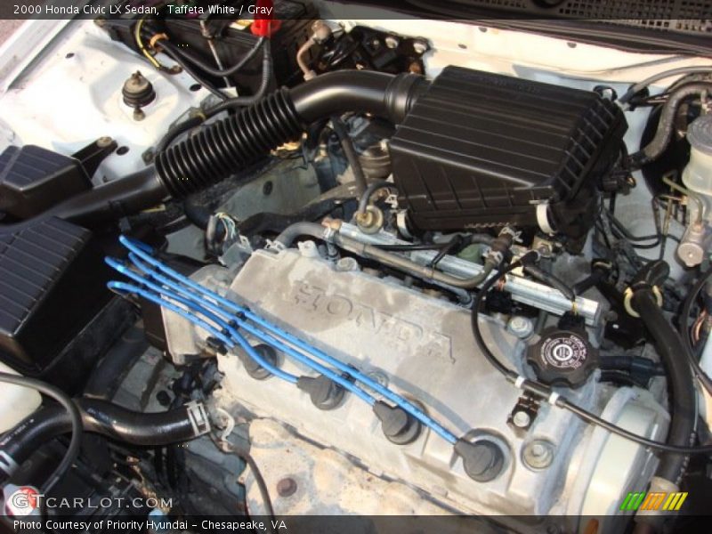  2000 Civic LX Sedan Engine - 1.6 Liter SOHC 16-Valve 4 Cylinder