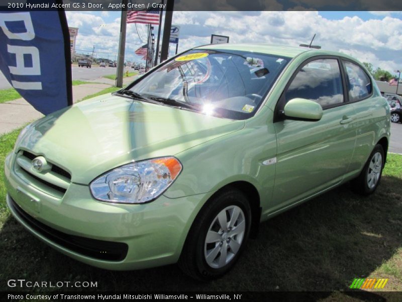 Apple Green / Gray 2010 Hyundai Accent GS 3 Door