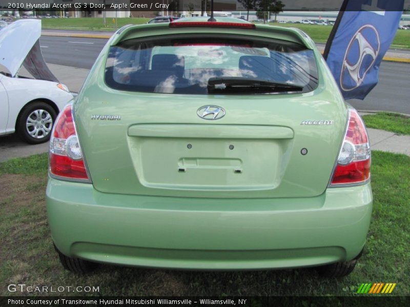 Apple Green / Gray 2010 Hyundai Accent GS 3 Door