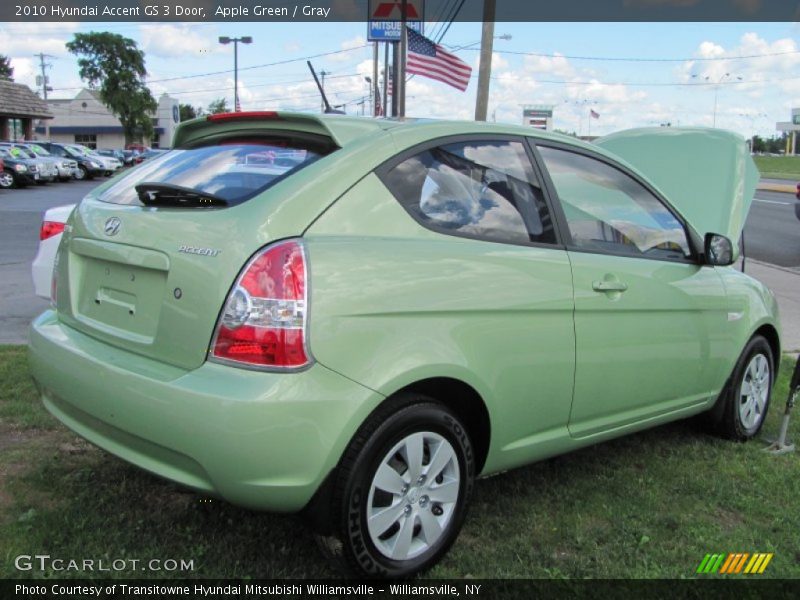Apple Green / Gray 2010 Hyundai Accent GS 3 Door