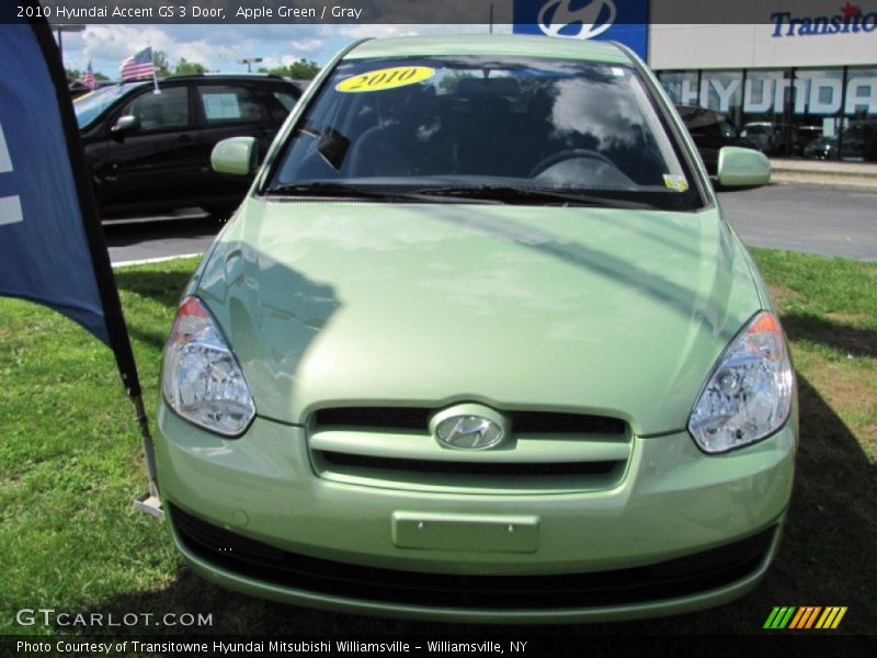 Apple Green / Gray 2010 Hyundai Accent GS 3 Door