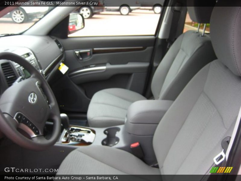 Moonstone Silver / Gray 2011 Hyundai Santa Fe GLS