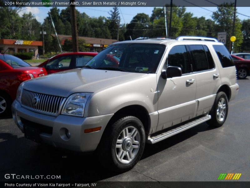 Silver Birch Metallic / Midnight Grey 2004 Mercury Mountaineer Premier AWD