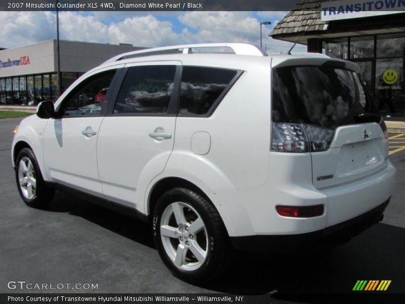 Diamond White Pearl / Black 2007 Mitsubishi Outlander XLS 4WD