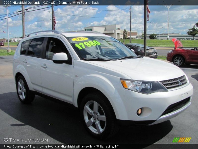 Diamond White Pearl / Black 2007 Mitsubishi Outlander XLS 4WD