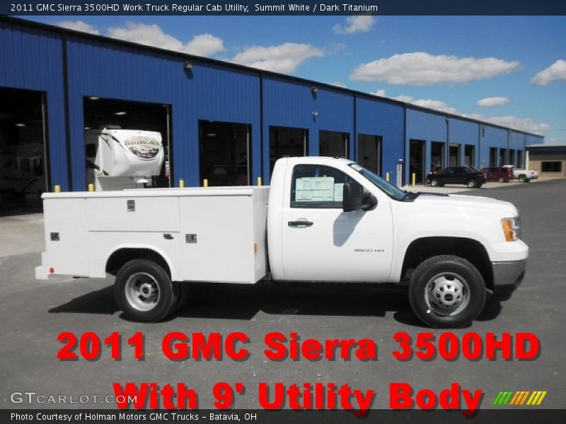 Summit White / Dark Titanium 2011 GMC Sierra 3500HD Work Truck Regular Cab Utility