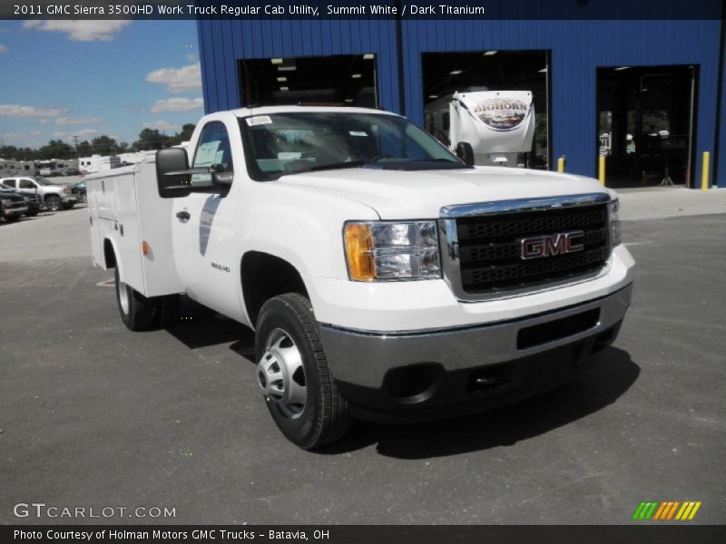 Summit White / Dark Titanium 2011 GMC Sierra 3500HD Work Truck Regular Cab Utility