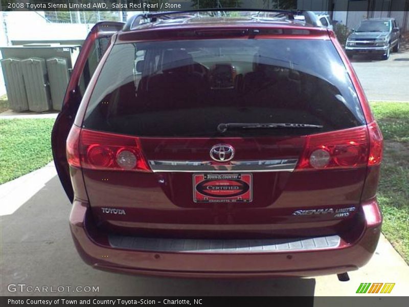 Salsa Red Pearl / Stone 2008 Toyota Sienna Limited AWD