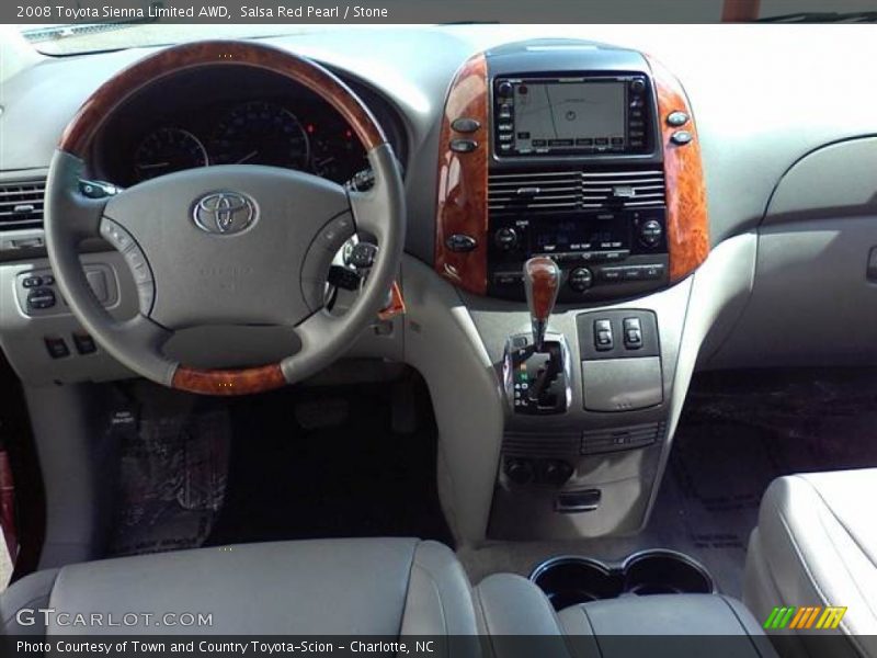 Salsa Red Pearl / Stone 2008 Toyota Sienna Limited AWD
