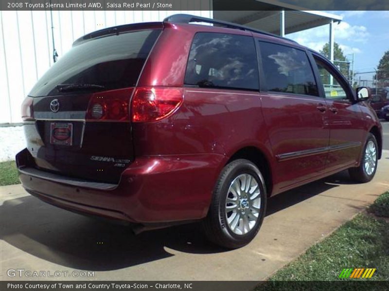 Salsa Red Pearl / Stone 2008 Toyota Sienna Limited AWD