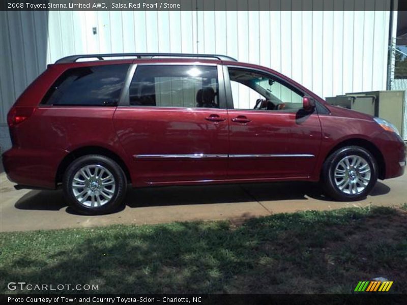 Salsa Red Pearl / Stone 2008 Toyota Sienna Limited AWD