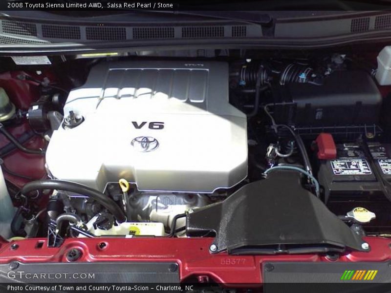 Salsa Red Pearl / Stone 2008 Toyota Sienna Limited AWD