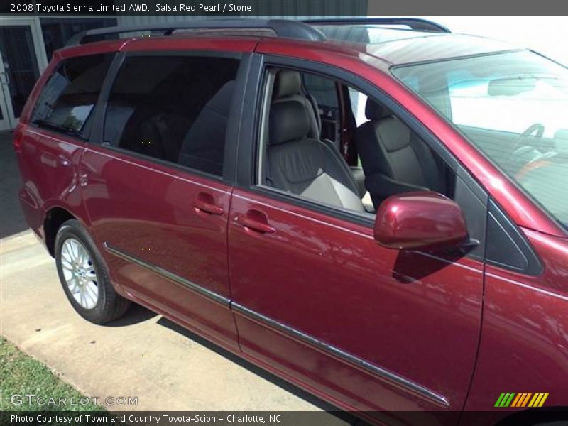 Salsa Red Pearl / Stone 2008 Toyota Sienna Limited AWD