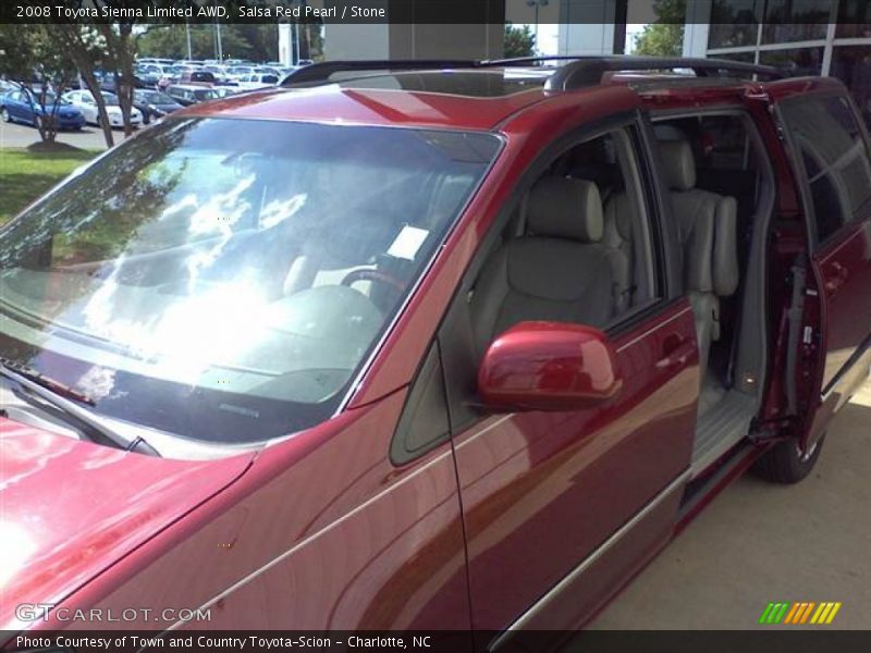 Salsa Red Pearl / Stone 2008 Toyota Sienna Limited AWD