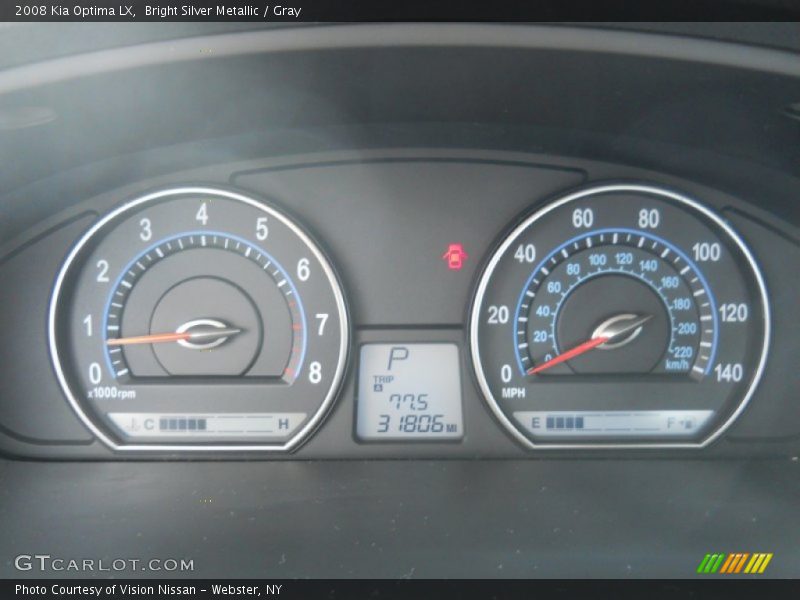 Bright Silver Metallic / Gray 2008 Kia Optima LX