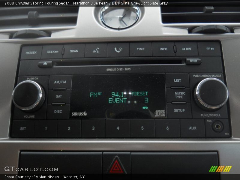 Controls of 2008 Sebring Touring Sedan