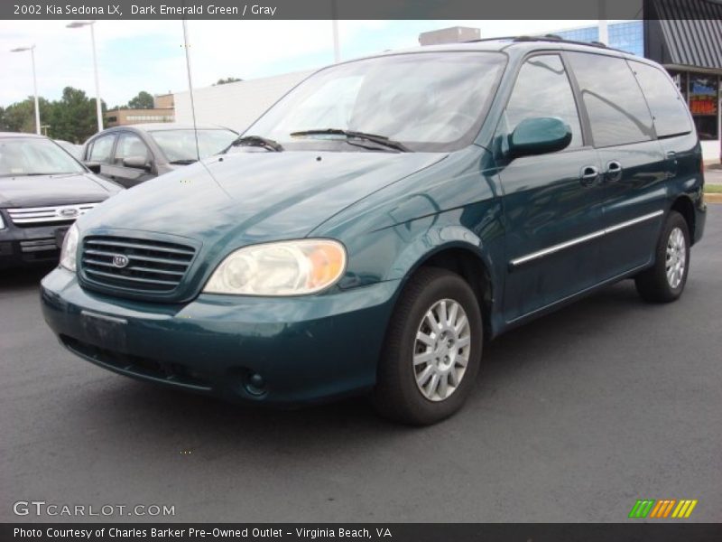 Dark Emerald Green / Gray 2002 Kia Sedona LX