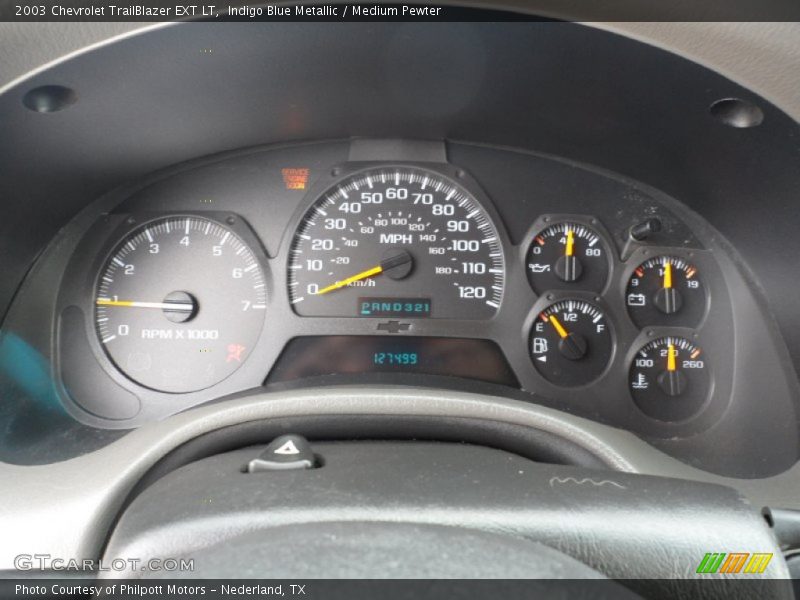 Indigo Blue Metallic / Medium Pewter 2003 Chevrolet TrailBlazer EXT LT