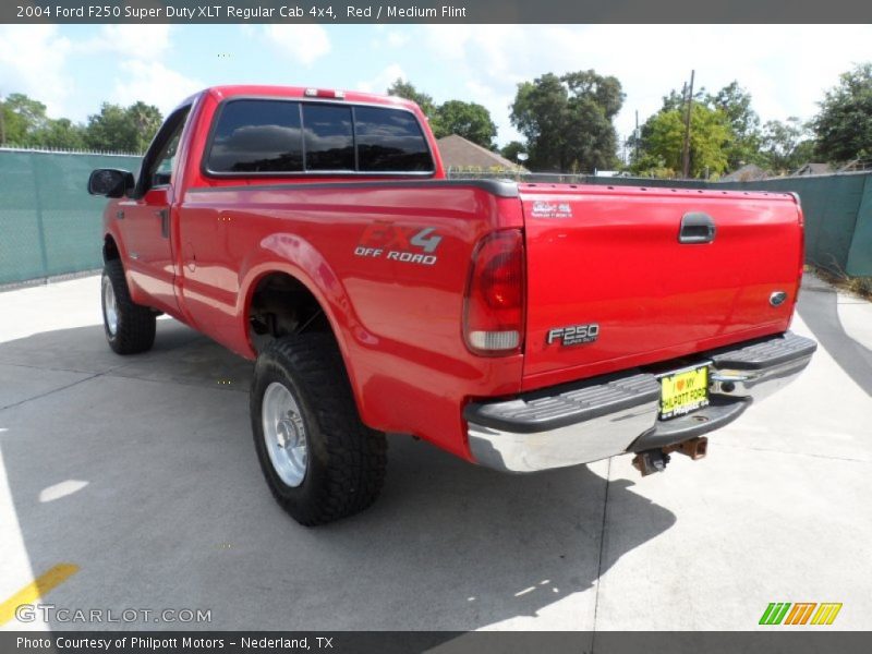 Red / Medium Flint 2004 Ford F250 Super Duty XLT Regular Cab 4x4