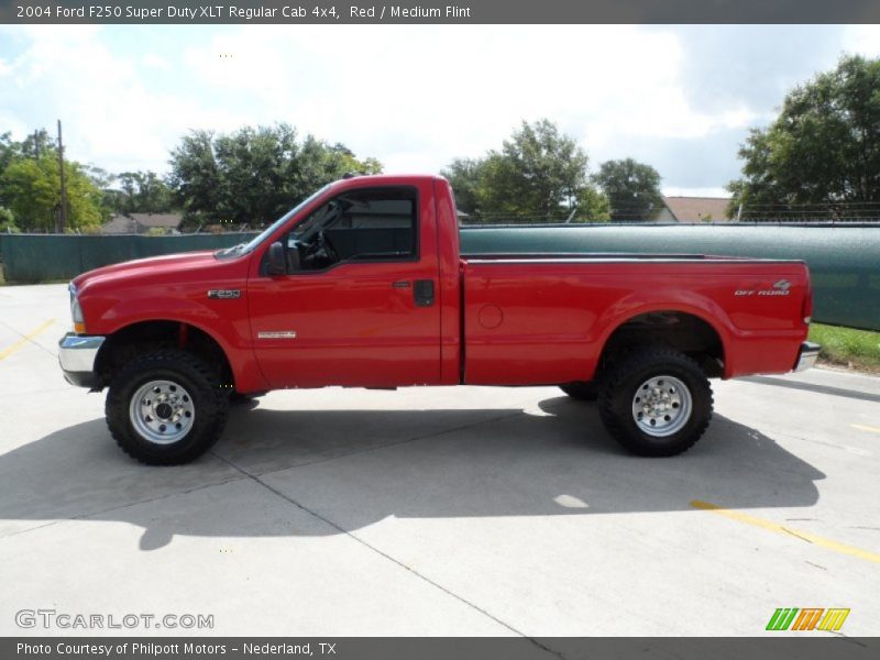 Red / Medium Flint 2004 Ford F250 Super Duty XLT Regular Cab 4x4