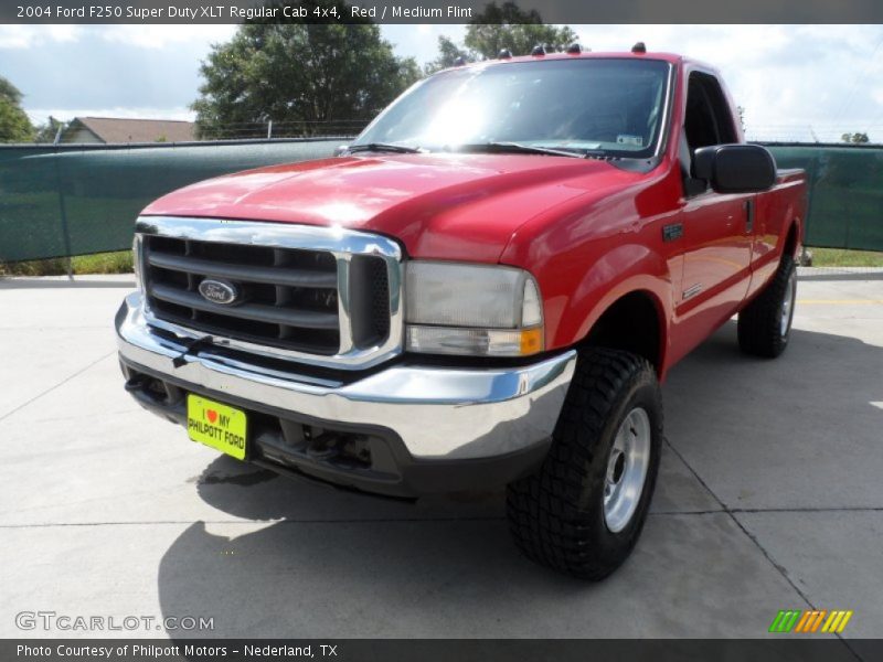 Red / Medium Flint 2004 Ford F250 Super Duty XLT Regular Cab 4x4