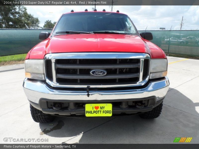 Red / Medium Flint 2004 Ford F250 Super Duty XLT Regular Cab 4x4