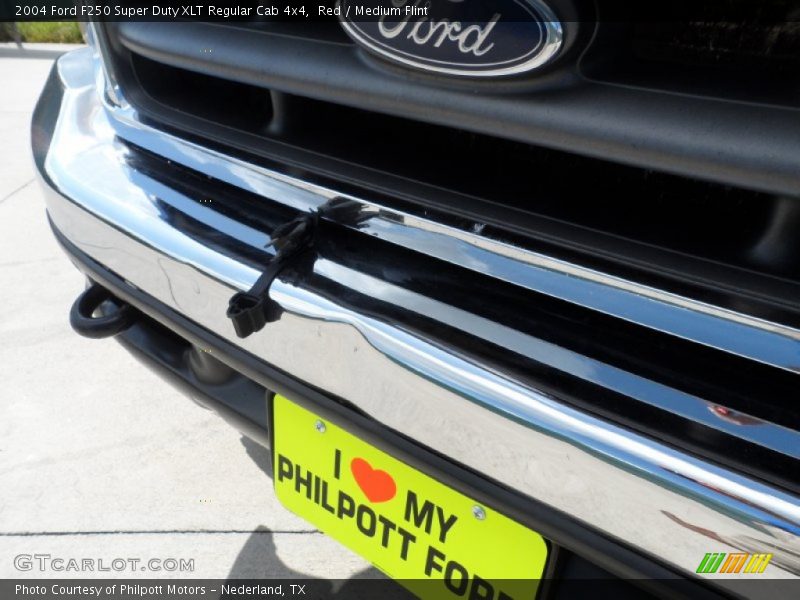 Red / Medium Flint 2004 Ford F250 Super Duty XLT Regular Cab 4x4