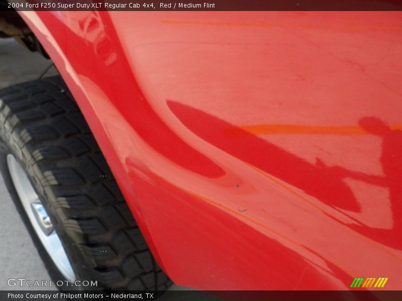Red / Medium Flint 2004 Ford F250 Super Duty XLT Regular Cab 4x4