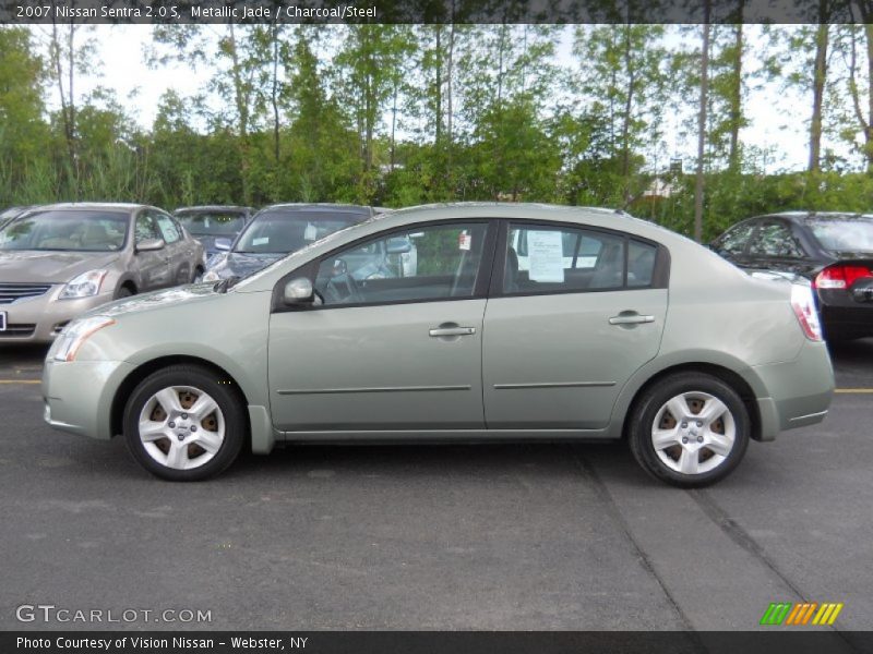 Metallic Jade / Charcoal/Steel 2007 Nissan Sentra 2.0 S