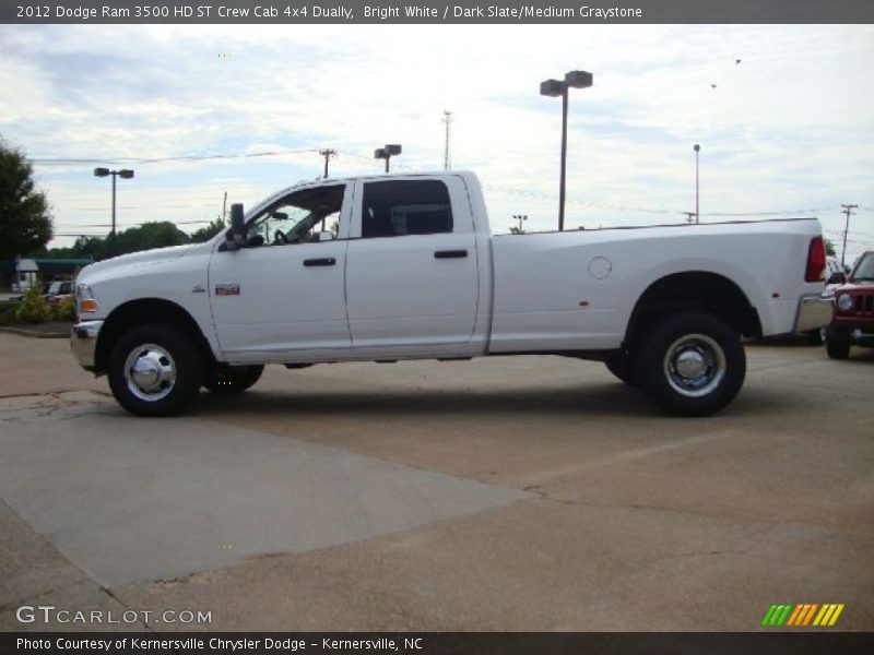 Bright White / Dark Slate/Medium Graystone 2012 Dodge Ram 3500 HD ST Crew Cab 4x4 Dually