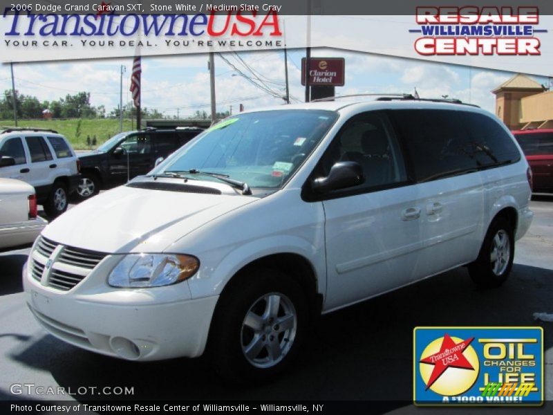 Stone White / Medium Slate Gray 2006 Dodge Grand Caravan SXT