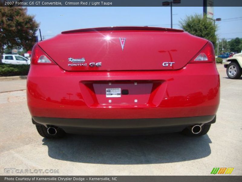 Crimson Red / Light Taupe 2007 Pontiac G6 GT Convertible