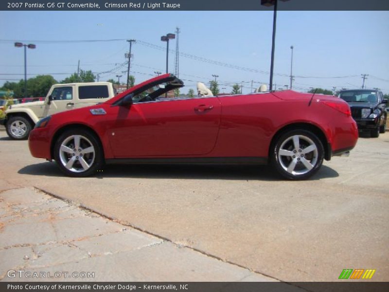 Crimson Red / Light Taupe 2007 Pontiac G6 GT Convertible