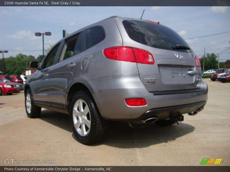 Steel Gray / Gray 2008 Hyundai Santa Fe SE
