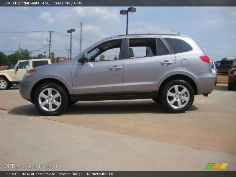 Steel Gray / Gray 2008 Hyundai Santa Fe SE