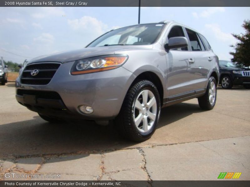 Steel Gray / Gray 2008 Hyundai Santa Fe SE
