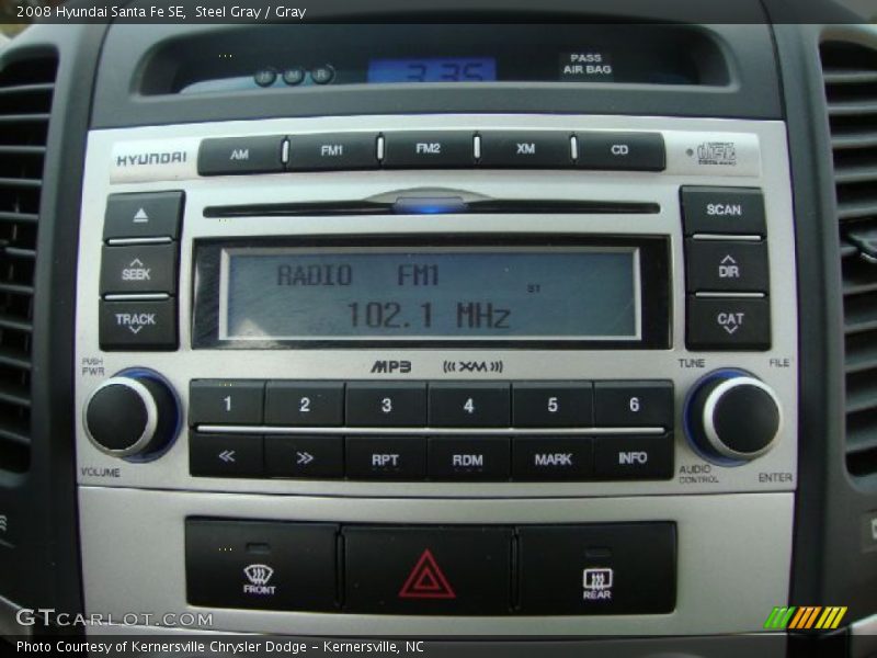 Steel Gray / Gray 2008 Hyundai Santa Fe SE