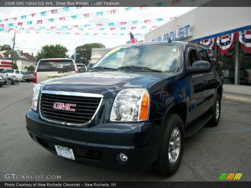 Deep Blue Metallic / Light Titanium 2008 GMC Yukon SLE 4x4