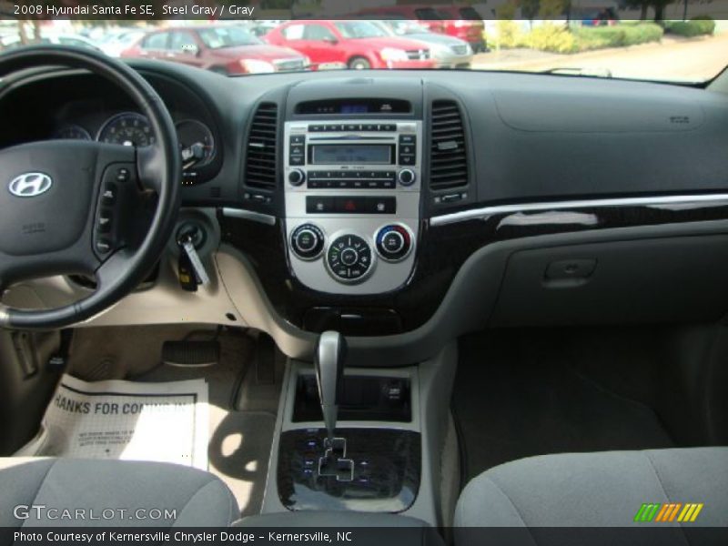 Steel Gray / Gray 2008 Hyundai Santa Fe SE