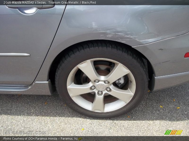 Titanium Gray Metallic / Black/Red 2005 Mazda MAZDA3 s Sedan