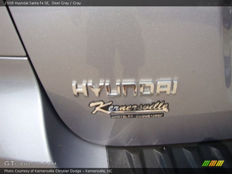 Steel Gray / Gray 2008 Hyundai Santa Fe SE