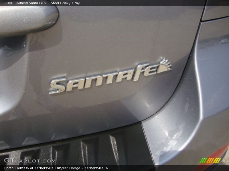 Steel Gray / Gray 2008 Hyundai Santa Fe SE