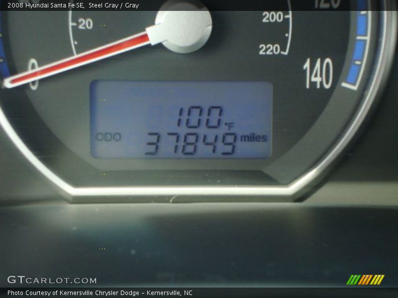 Steel Gray / Gray 2008 Hyundai Santa Fe SE