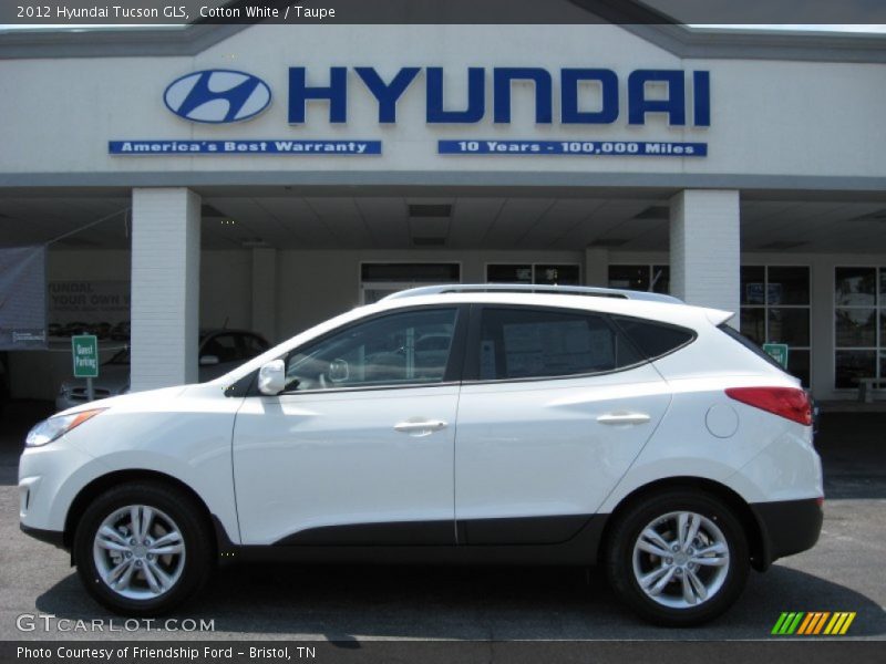 Cotton White / Taupe 2012 Hyundai Tucson GLS