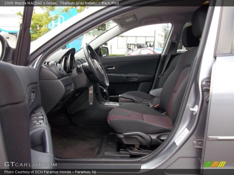 Titanium Gray Metallic / Black/Red 2005 Mazda MAZDA3 s Sedan