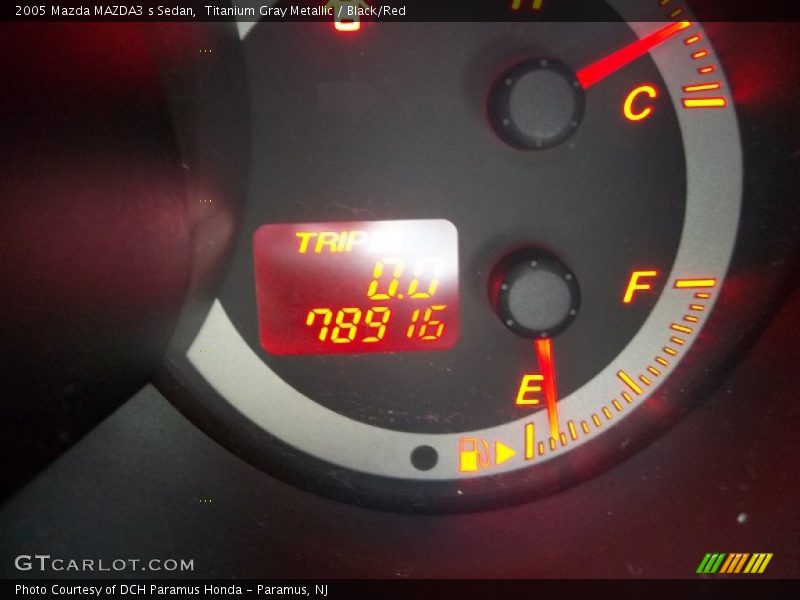 Titanium Gray Metallic / Black/Red 2005 Mazda MAZDA3 s Sedan