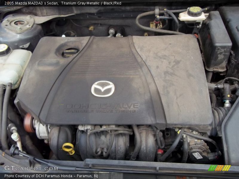 Titanium Gray Metallic / Black/Red 2005 Mazda MAZDA3 s Sedan
