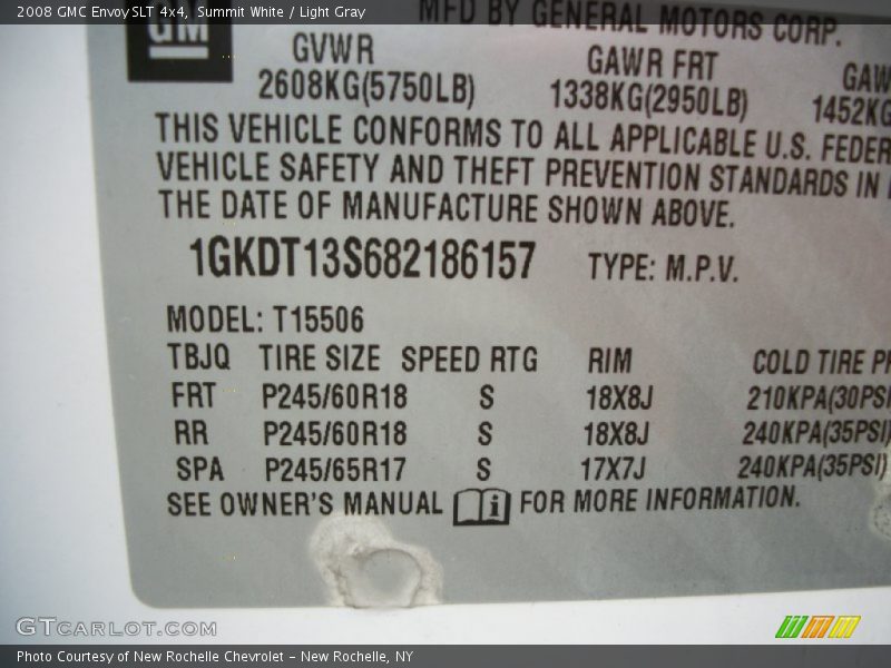 Summit White / Light Gray 2008 GMC Envoy SLT 4x4